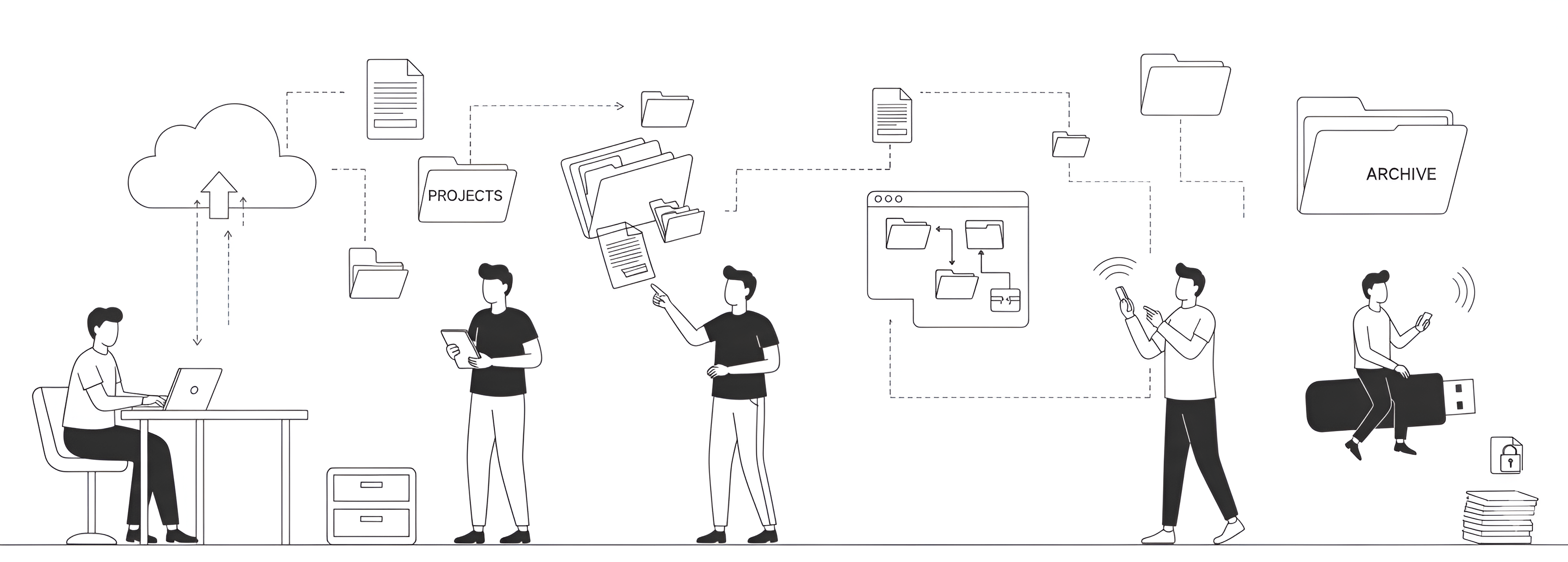 dokiny-Flow Fördermittelplattform Illustration